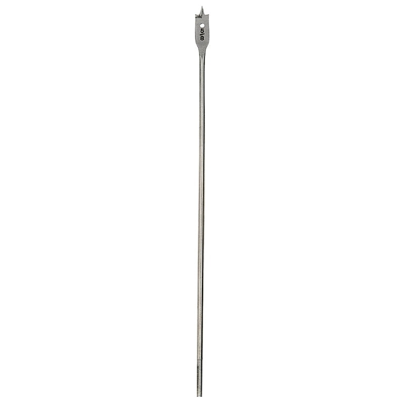 Irwin 88710 Spade Drill Bit, 5/8 in Dia, 16 in OAL, Flat Flute, 1/4 in Dia Shank, Hex Shank