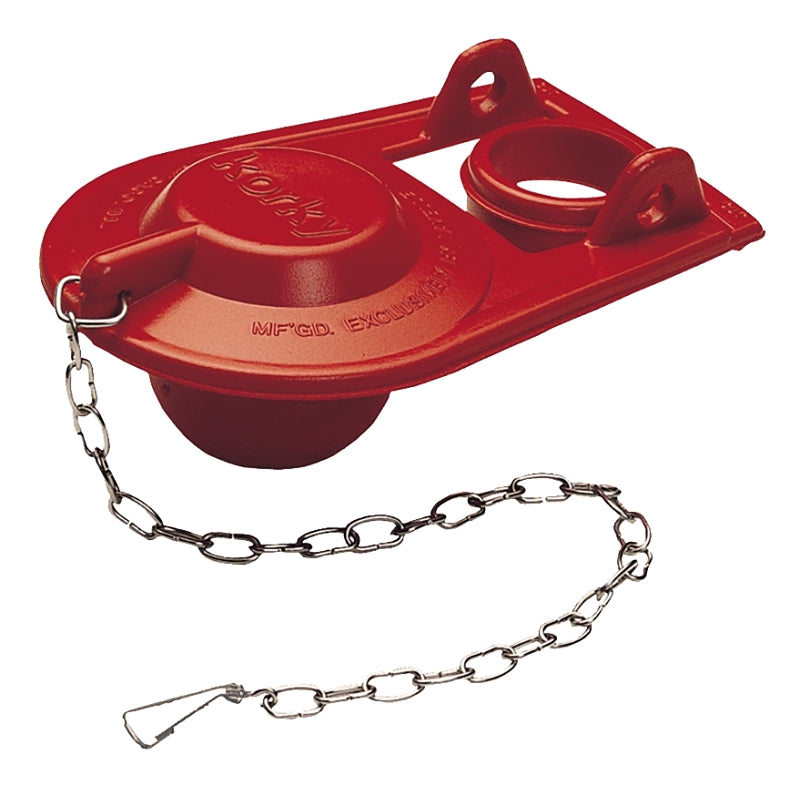 Korky 2000BP Toilet Flapper, Chlorazone Rubber, Red, For: Old 5 and 7 gal per Flush Toilets