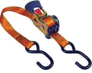 Keeper 05561 Tie-Down, 1 in W, 6 ft L, Polyester, Orange, 500 lb, S-Hook End Fitting