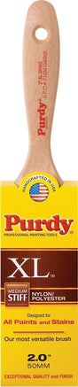 Purdy 380320 Trim Brush, Natural Hardwood Handle, 2 in W, Nylon/Polyester Bristle, Beaver Tail Handle