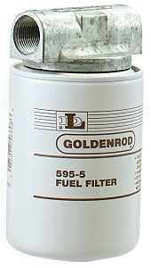 DL Goldenrod 595 Series Fuel Filter, 50 psi Pressure, 1 in Connection, NPT, 25 gpm
