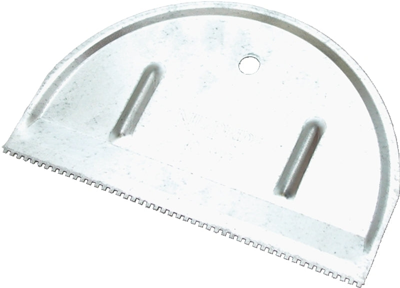 Marshalltown 977 Spreader, 1/16 in W x 1/16 in D Notch, 4 in W Blade, Notched, Ribbed Blade