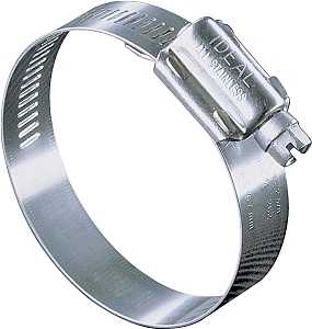 Ideal-Tridon Hy-Gear 68-0 Series 6836053 Interlocked Worm Gear Hose Clamp, #36, 3/4 to 2-3/4 in, Stainless Steel, Pack of 10
