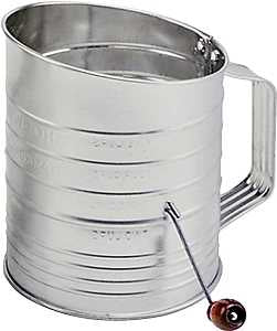 Norpro 137 Hand Crank Sifter, 40 oz, 5 in H, Stainless Steel