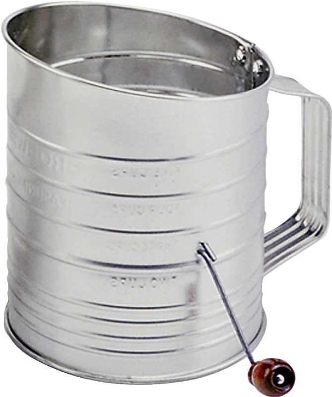 Norpro 137 Hand Crank Sifter, 40 oz, 5 in H, Stainless Steel