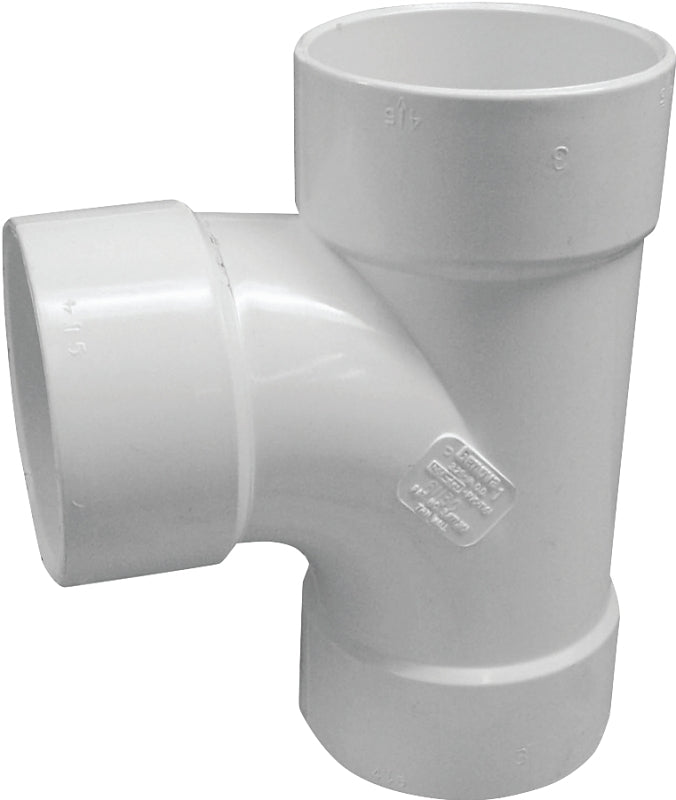 Canplas 414124BC Sanitary Pipe Tee, 4 in, Hub, PVC