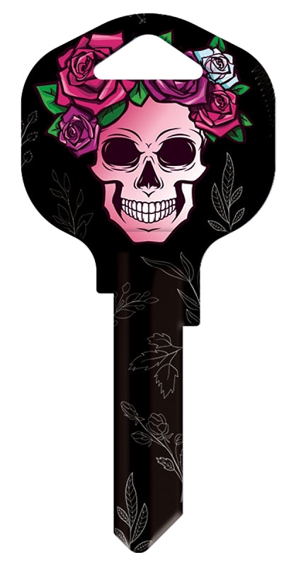 Hy-Ko 15005KW1-SKLP Key Blank, Skull, Brass, Painted, For: Kwikset KW1, Titan KW10 Keyways, Pack of 5