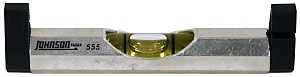 Johnson 555 Line Level, 3 in L, 1-Vial, Aluminum, Silver