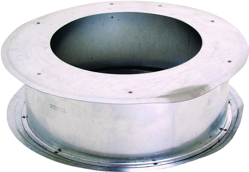 AmeriVent 6EWT Series Wall Thimble, 6-9/16 in ID x 3-1/4 in L Dimensions, 0.018 ga, Galvanized Steel