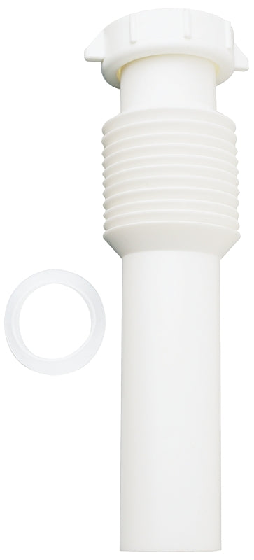 Plumb Pak PP21201 Sink Tailpiece, 1-1/2 in, 12 in L, Slip-Joint, Plastic