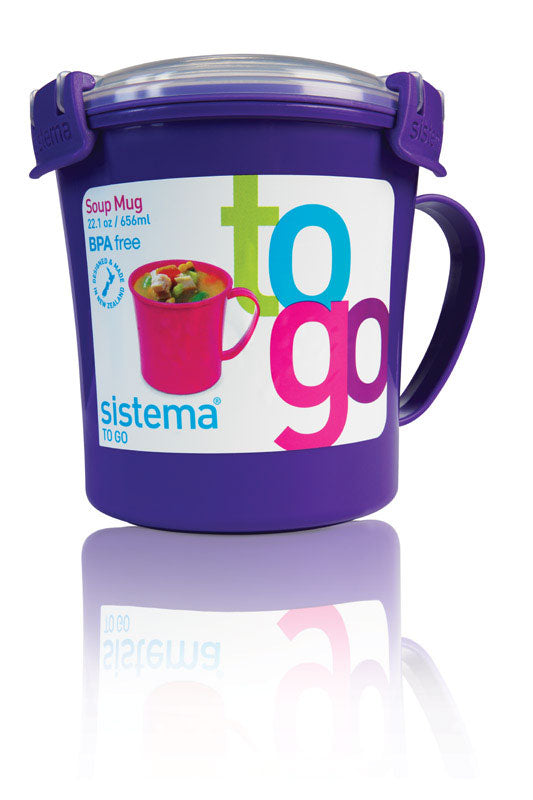 Sistema 22.1 oz Assorted Soup Mug 1 pk, Pack of 6