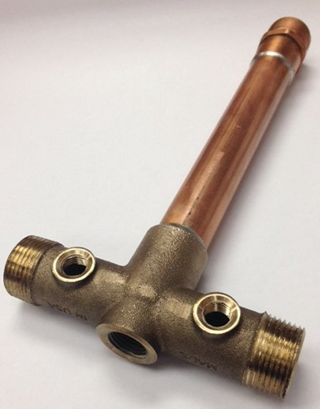 Simmons 705SB Tank Cross, 3/4 x 1 in, Female x Male, Copper/Silicone Bronze, 190 deg F Temperature