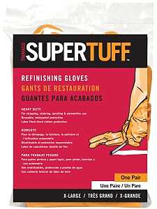 Trimaco 01703 Medium Weight, Reusable Refinishing Gloves, XL, Natural Rubber, Orange