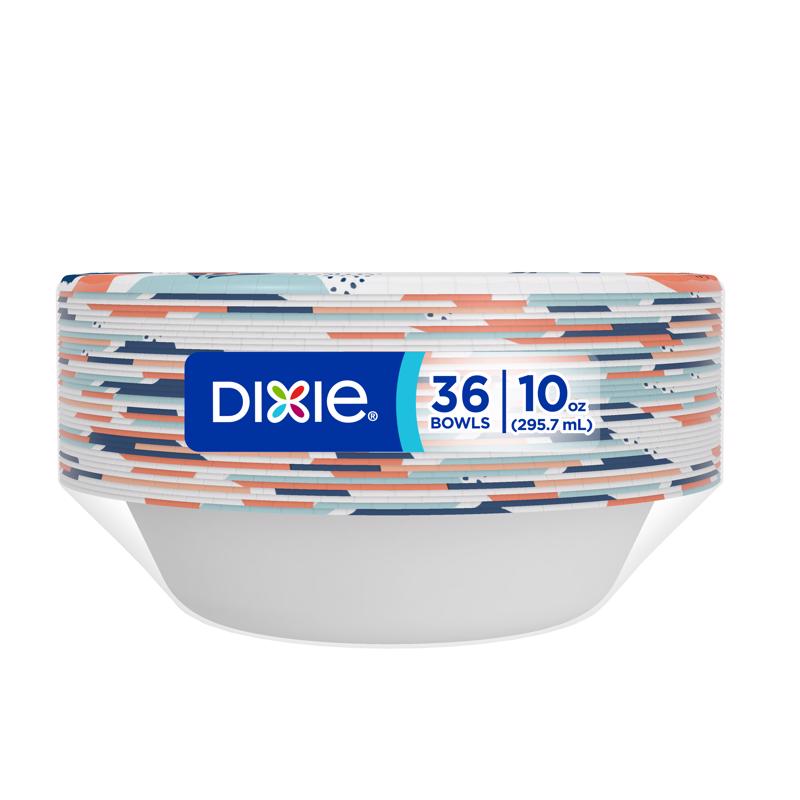 Dixie 10 oz Multicolored Paper FLOWERS BLOOM Bowl 9-1/4 in. D 36 pk, Pack of 8