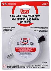 Oatey 53017 Soldering Flux, 1.7 oz Carton, Paste, Amber