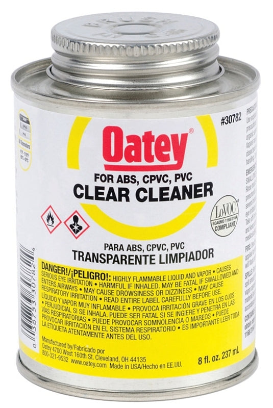 Oatey 30782 All-Purpose Pipe Cleaner, Liquid, Clear, 8 oz Can