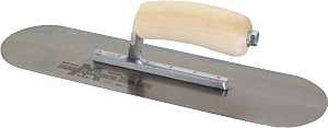 Marshalltown SP14 Pool Trowel, Hardened Steel Blade, Curved Handle, Wood Handle, 4 in OAW