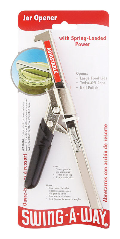 Swing-A-Way Black/Silver Steel Jar Opener