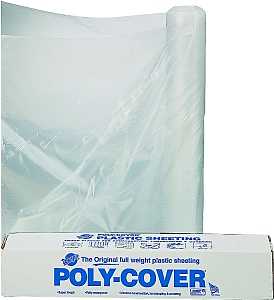 Orgill Poly 6X8-C Poly Film, 100 ft L, 8 ft W, Clear