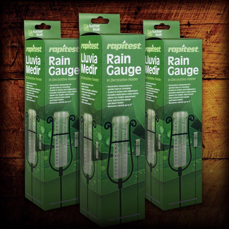 Luster Leaf Rain Gauge Stake 2.9 in. W X 2.9 in. L