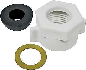 ProSource PMB-472 Ballcock Nut, Plastic, White, For: Ballcock