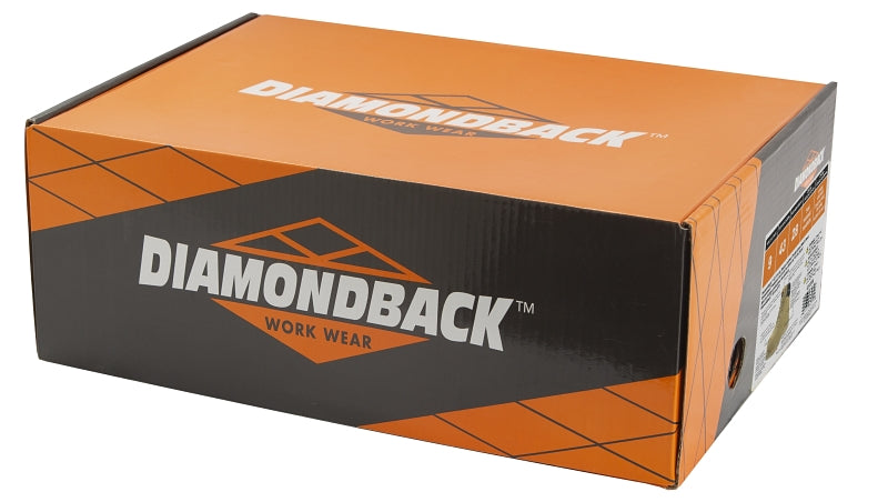 Diamondback 1-8.5 Work Boots, 8.5, Extra Wide W, Tan, Suede Leather, Lace-Up, With Lining