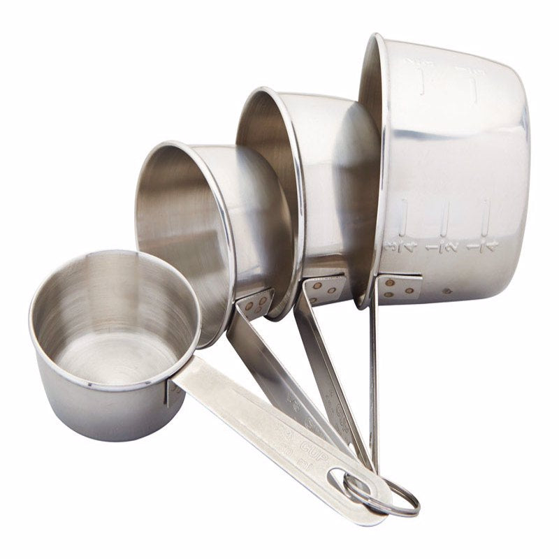Good Cook Stainless Steel Silver Measuring Set, Pack of 2