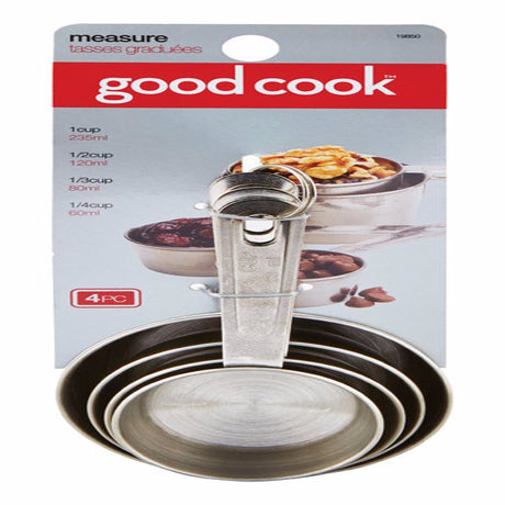 Good Cook Stainless Steel Silver Measuring Set, Pack of 2