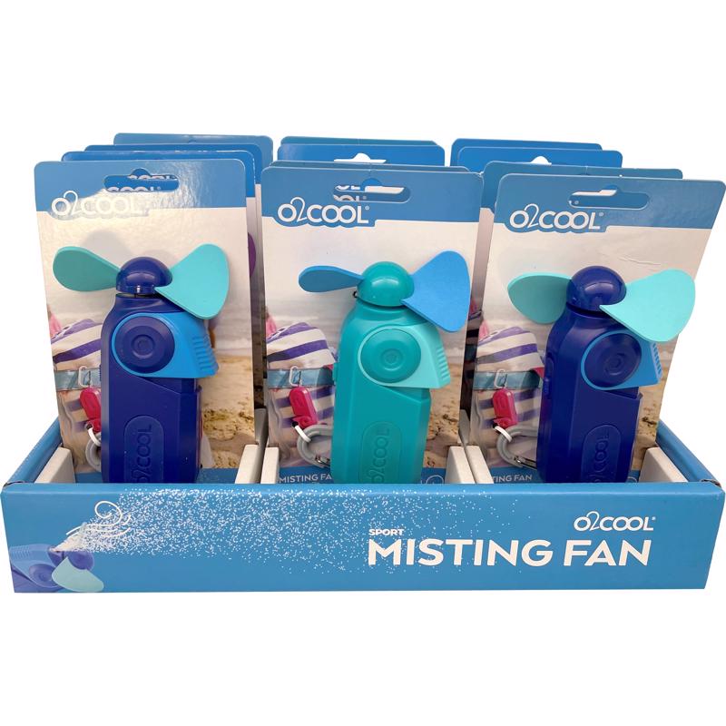 O2Cool 4.72 in. H X 3 in. D 1 speed Misting Fan, Pack of 12