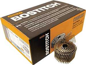 Bostitch C7R90BDSS Series Siding Nail, Wire Weld Collation, 2-3/16 in L, Stainless Steel, Ring Shank