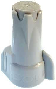 Gardner Bender Hex-Lok 25-2H2 Wire Connector, Gray, 14 to 6 AWG Wire, Copper Contact, Thermoplastic, 15/BAG