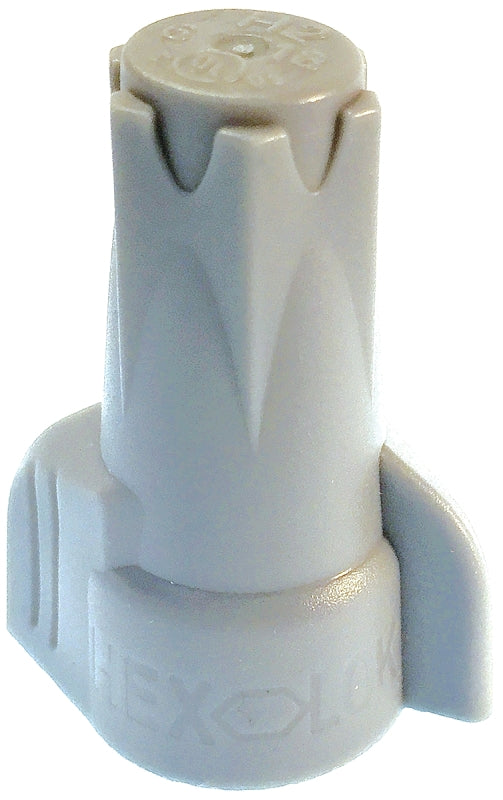 Gardner Bender Hex-Lok 25-2H2 Wire Connector, Gray, 14 to 6 AWG Wire, Copper Contact, Thermoplastic, 15/BAG