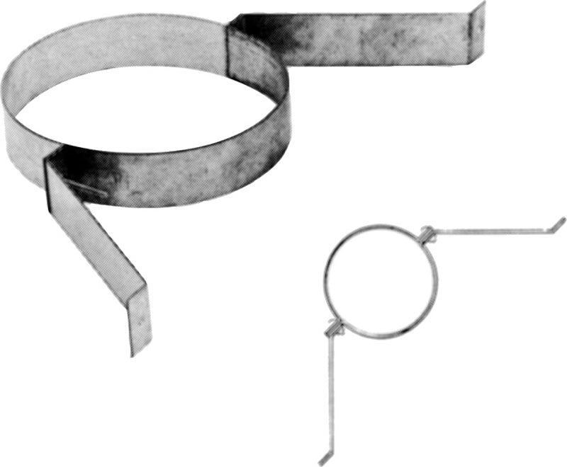 AmeriVent 8HS-SBA Wall Band Assembly, 8 in Dia, Galvanized Steel, Galvanized