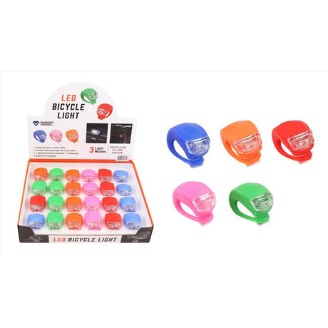 Diamond Visions Plastic LED Bike Light Assorted, Pack of 24