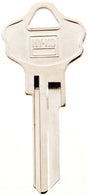 Hy-Ko 11010KW10 Key Blank, Brass, Nickel, For: Kwikset Cabinet, House Locks and Padlocks, KW10 Key Number, Pack of 10