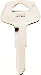 Hy-Ko 11010TR20 Automotive Key Blank, Brass, Nickel, For: Toyota Vehicle Locks, TR20 Key Number, Pack of 10