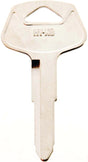Hy-Ko 11010TR20 Automotive Key Blank, Brass, Nickel, For: Toyota Vehicle Locks, TR20 Key Number, Pack of 10