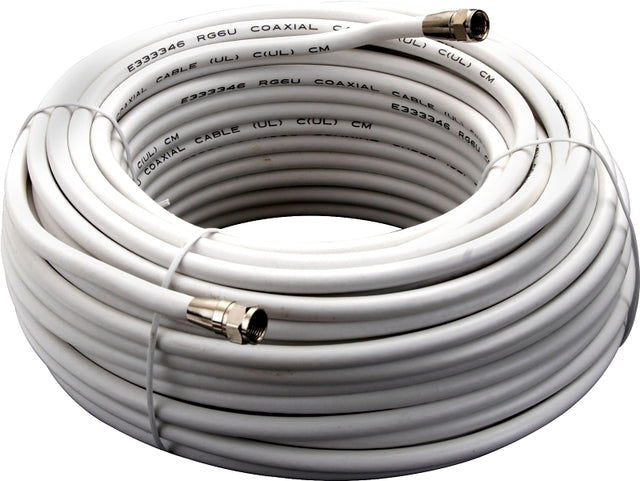 Zenith VG110006W RG6 Coaxial Cable, F-Type, F-Type, 100 ft L
