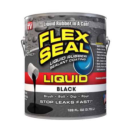 Flex Seal Family of Products Flex Seal Black Liquid Rubber Sealant Coating 128 fl. oz., Pack of 2