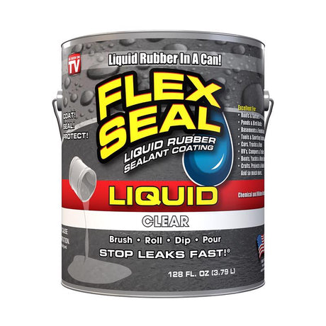 Flex Seal Family of Products Flex Seal Clear Liquid Rubber Sealant Coating 128 fl. oz., Pack of 2