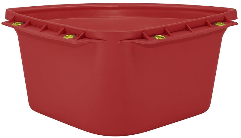 Fortex-Fortiflex CF-24R Corner Feeder, 24 qt Volume, Rubber Polymer, Red