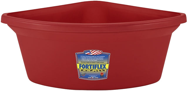Fortex-Fortiflex CF-24R Corner Feeder, 24 qt Volume, Rubber Polymer, Red