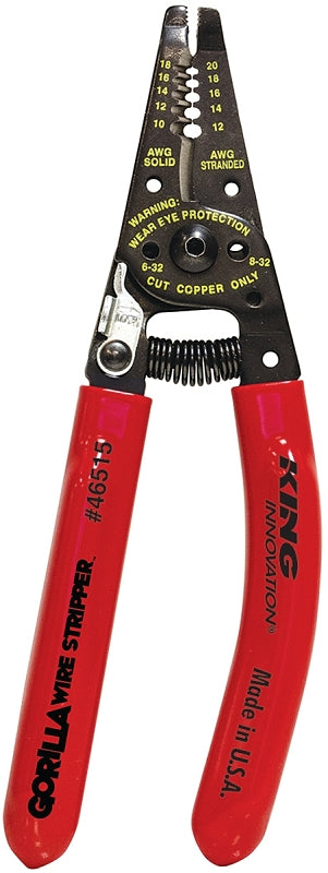 King Innovation 46515 Wire Stripper, 10 to 20 AWG Stripping, 6 in OAL, Ergonomic Handle