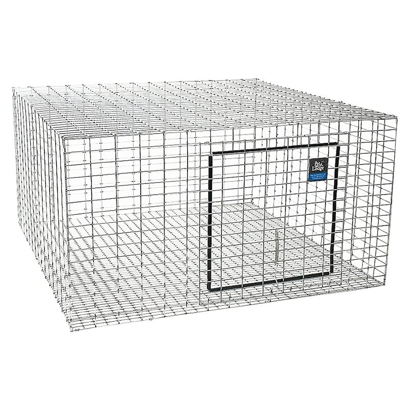 Pet Lodge AH2424 Rabbit Hutch, 24 in W, 24 in D, 16 in H, Steel/Vinyl, Galvanized