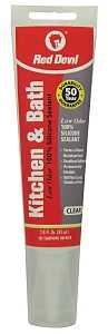 Red Devil 0885 Sealant, Clear, -60 to 400 deg F, 2.8 fl-oz Squeeze Tube