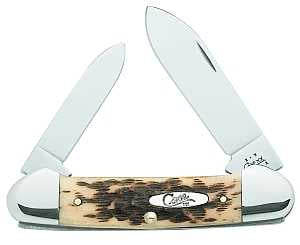 Case XX 00263 Folding Pocket Knife, 1.97 in Pen, 2.6 in Spear L Blade, Chrome Vanadium Steel Blade, 2-Blade