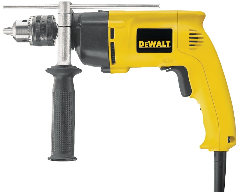 DEWALT DW511 Hammer Drill, 8.5 A, Keyed Chuck, 1/2 in Chuck, 46,000 bpm, 0 to 3000 rpm Speed, 1-Speed
