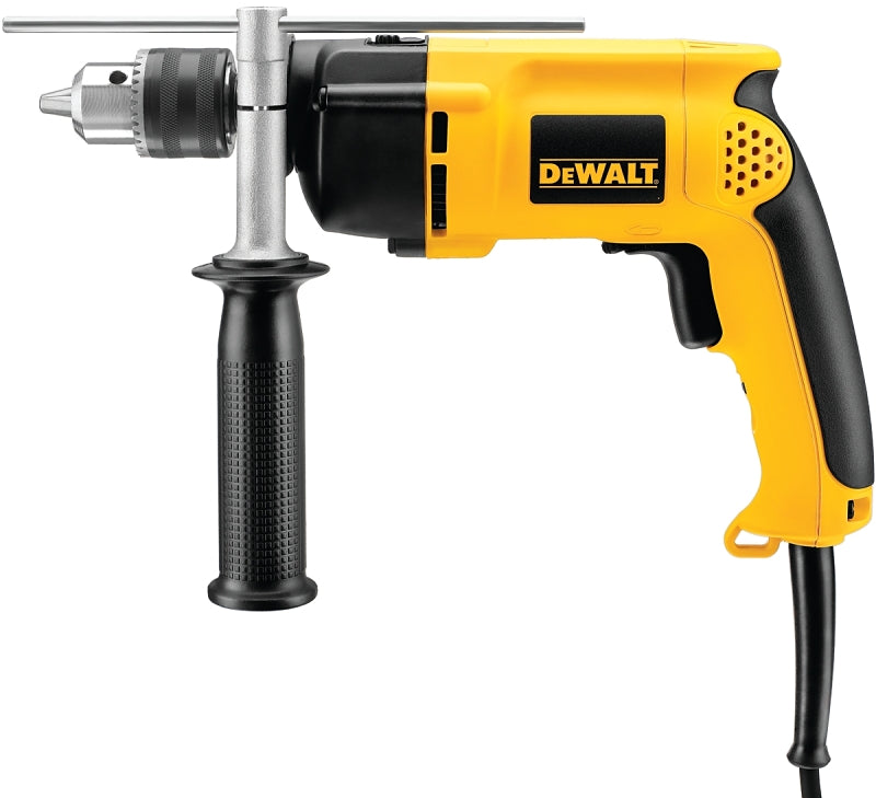 DEWALT DW511 Hammer Drill, 8.5 A, Keyed Chuck, 1/2 in Chuck, 46,000 bpm, 0 to 3000 rpm Speed, 1-Speed