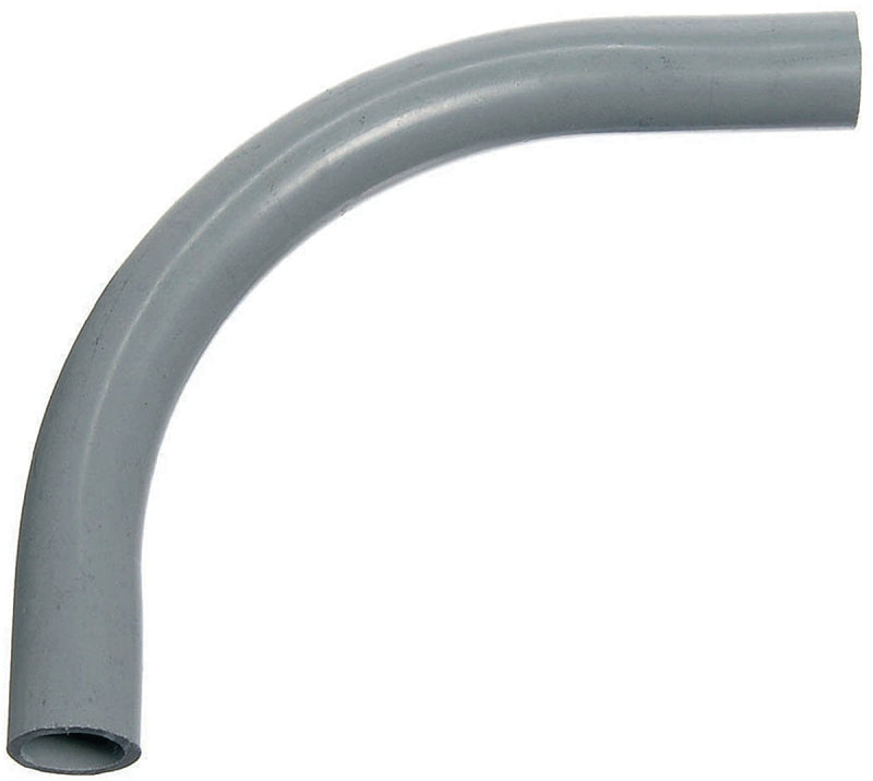 Carlon UB9FL Elbow, 3 in Trade Size, 90 deg Angle, SCH 80 Schedule Rating, PVC, 36 in L Radius, Plain End, Gray, 1/PK