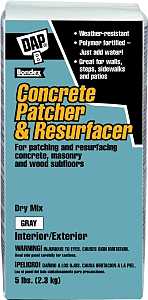 DAP Bondex 10466 Concrete Patcher and Resurfacer, Gray, 5 lb, Pack of 6